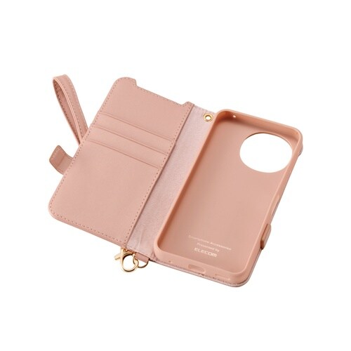 AQUOSsense10ケース 手帳型ハンド付 桃