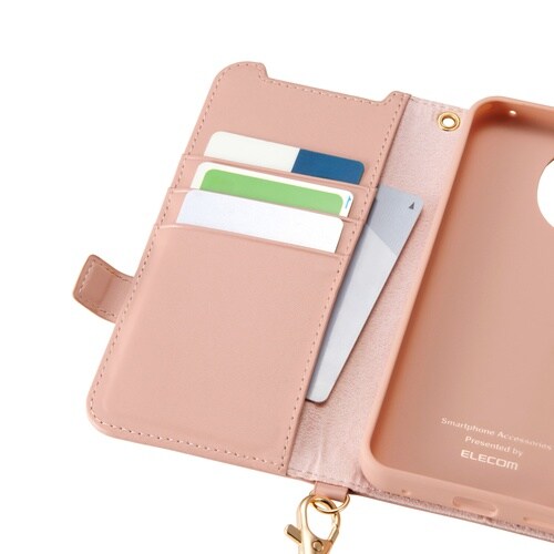 AQUOSsense10ケース 手帳型ハンド付 桃