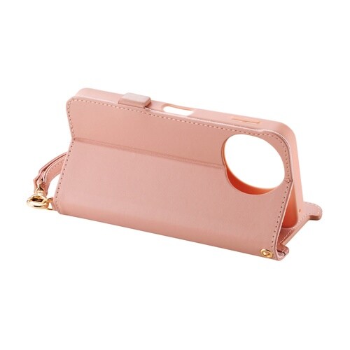 AQUOSsense10ケース 手帳型ハンド付 桃