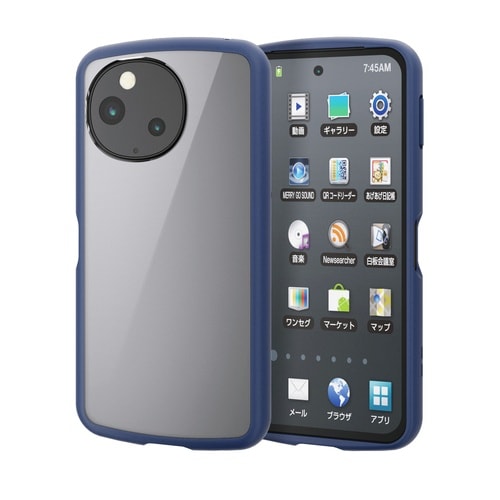 AQUOSsense10ケース 衝撃吸収 紺