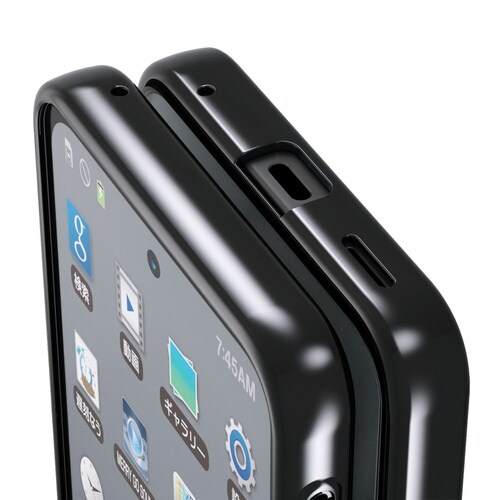 AQUOSsense10ケース ソフトメタル 黒