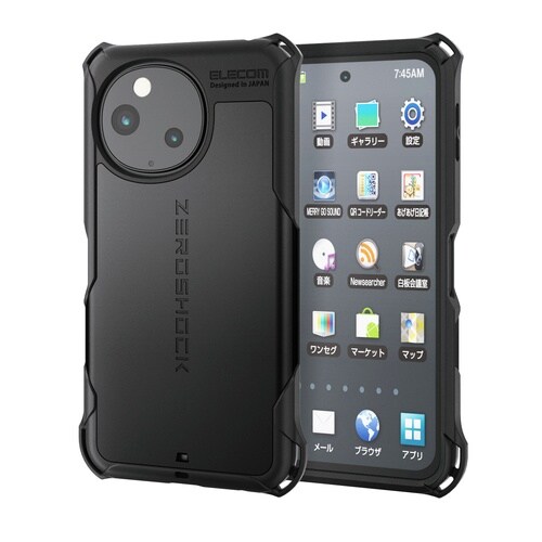 AQUOSsense10ケース ゼロショック 黒