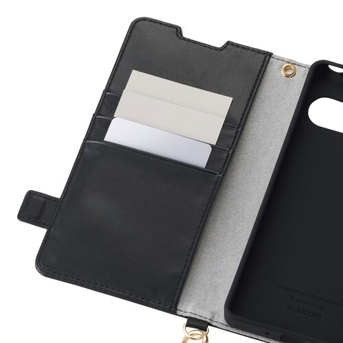 Xperia10VIIケース 手帳型ハンド付 黒