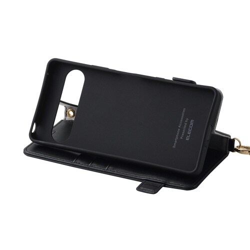 Xperia10VIIケース 手帳型ハンド付 黒