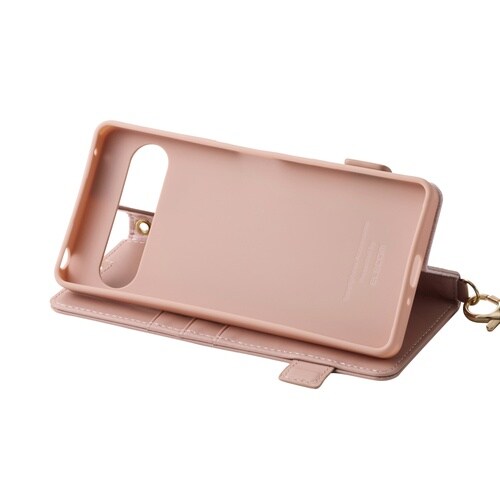 Xperia10VIIケース 手帳型ハンド付 桃