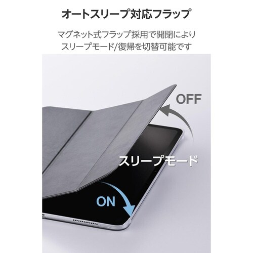 iPadProケース M4 薄型クリア ブラック