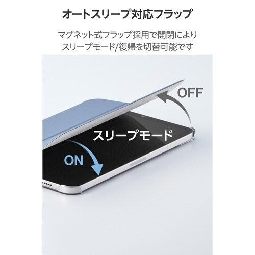 iPadminiケース 薄型クリア ブルー