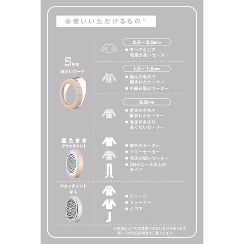 毛玉取り 電動 充電交流式 両用 6枚刃 ベージュ