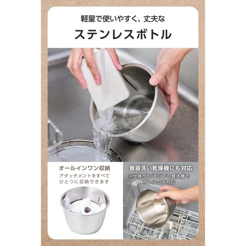 フードプロセッサー 食洗器対応 1台5役 ブラック