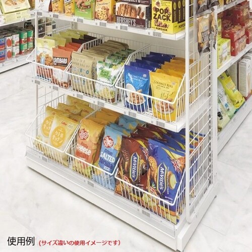 ネットカゴ ホワイト 幅21.5cm 2個入