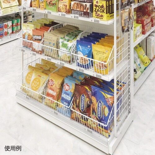 ネットカゴ ホワイト 幅29.5cm 2個入