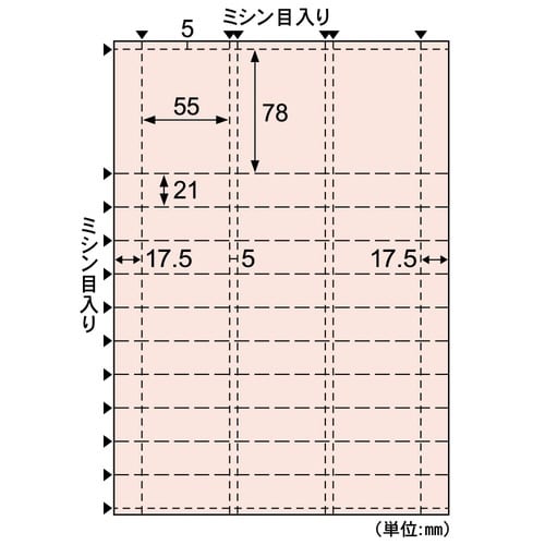 自分で作れるチケット・回数券 11枚綴り ピンク