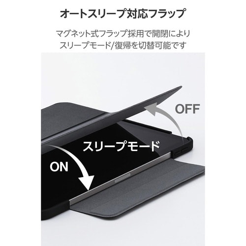 iPadAirケース M3 薄型クリア ブラック