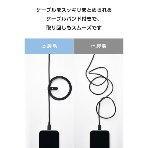 Type−Cケーブル 60W 2m メッシュ 黒