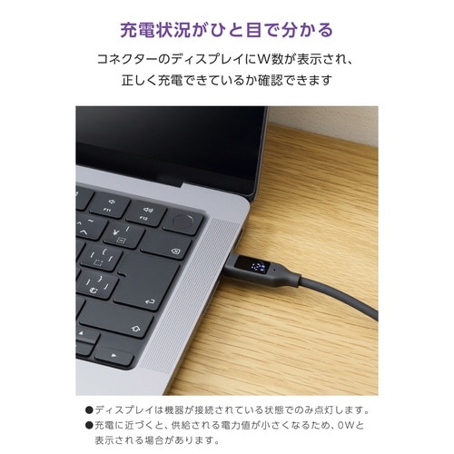 電力表示ケーブル C−C 1m 240W ブラック