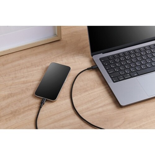 高耐久ケーブル C−C 1m 240W 認証品 黒