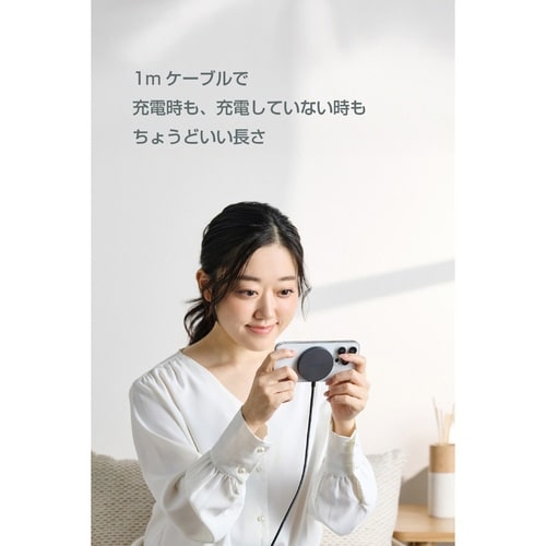 ワイヤレス充電器 Qi2 発熱抑制 ブラック