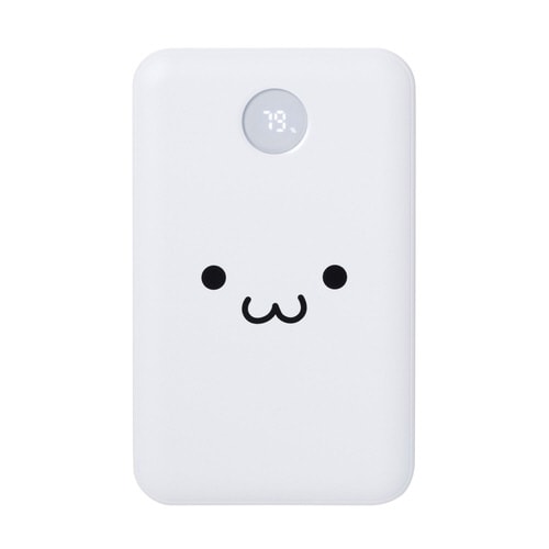 モバイルバッテリー10000mAh ケーブル付白黒