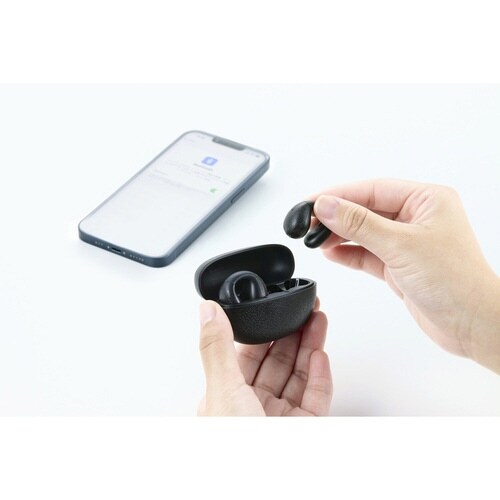 Bluetoothイヤホン イヤーカフ型 ブラック