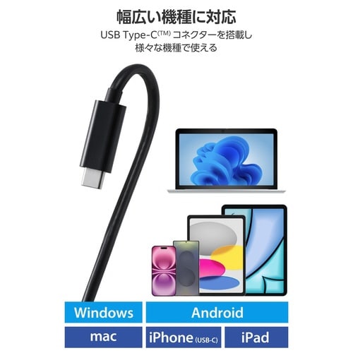 SDカードリーダー Type−C PD100W 黒