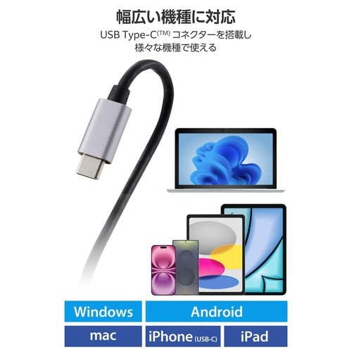 SDカードリーダー 高速 USB−C シルバー