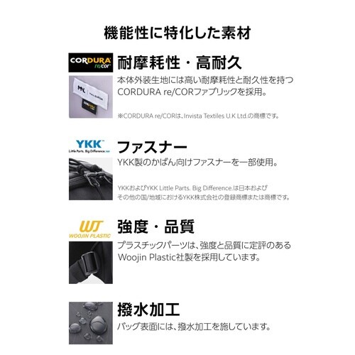 リュック 21L 軽量 MNL 撥水 ブラック