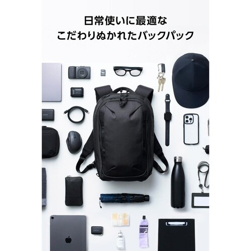 リュック 14L 軽量 MNL 撥水 ブラック