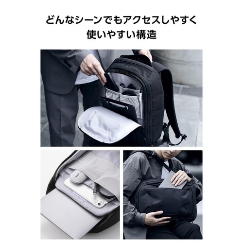 リュック 14L 軽量 MNL 撥水 ブラック