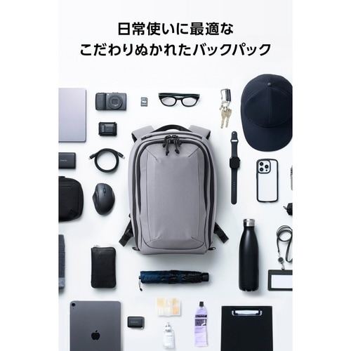 リュック 14L 軽量 MNL 撥水 チャコール