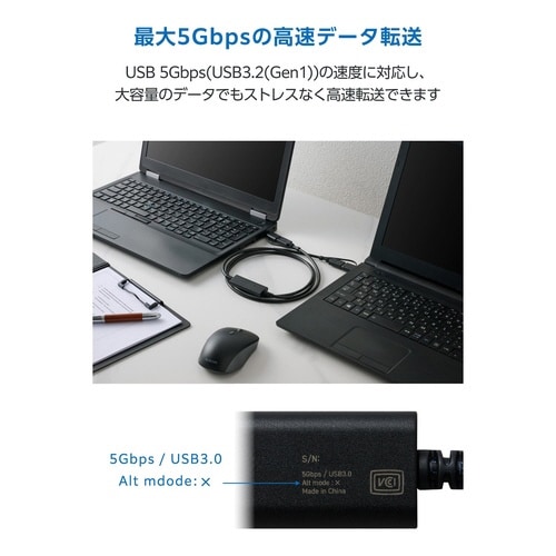 データ移行ケーブル USB3.0 1.5m 黒