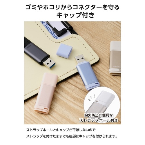 USBメモリ 128GB USB3.2 ゴールド