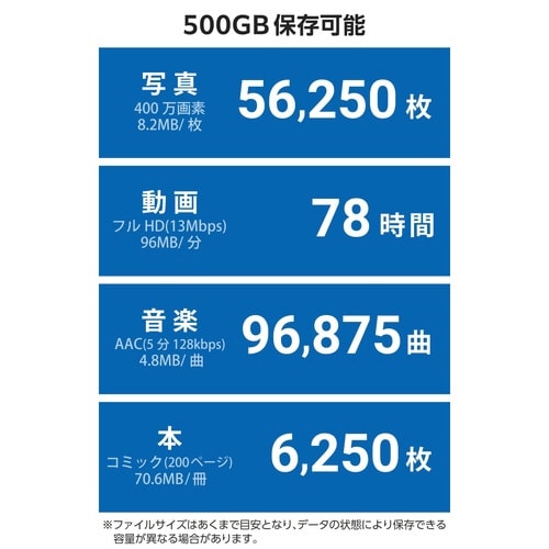 外付けSSD 500GB USB−C グレー