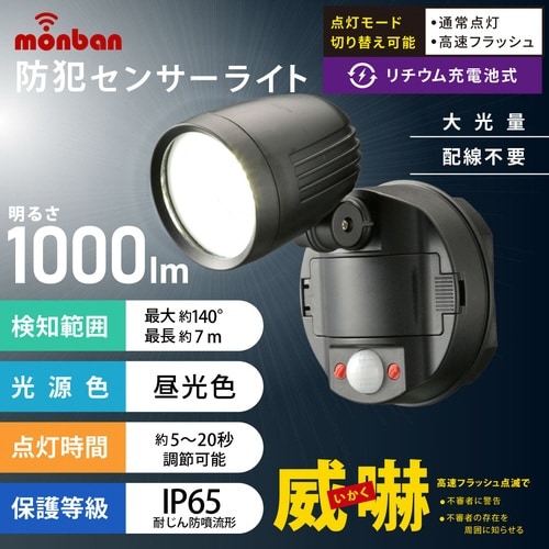 防犯センサーライトB100Y1