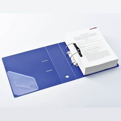 Dリング2穴ファイル 赤A4縦背幅88mm10冊