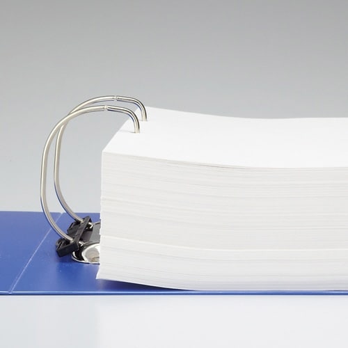 Dリング2穴ファイル 赤A4縦背幅88mm10冊