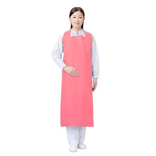ウレタン打ち抜きエプロン ピンク L