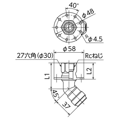 WL86−1310−9H−S床取出金具継手9孔