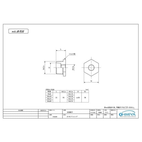 OK688 BCブッシング 65x20