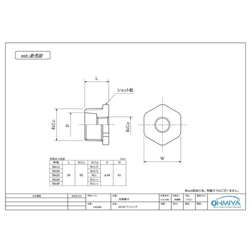 OK688 BCブッシング 75x13