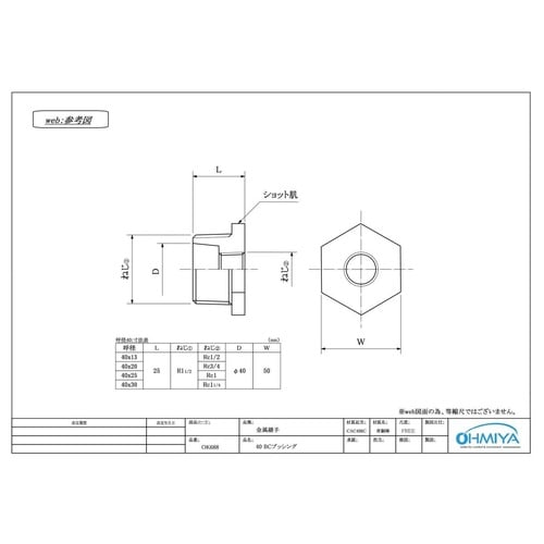 OK688 BCブッシング 65x13