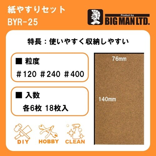 #028030 紙ヤスリセット 76x140mm