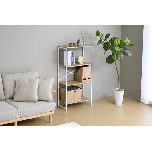 アイアンラック 4段 ホワイト