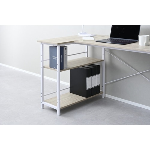 L字コーナーデスク ホワイト