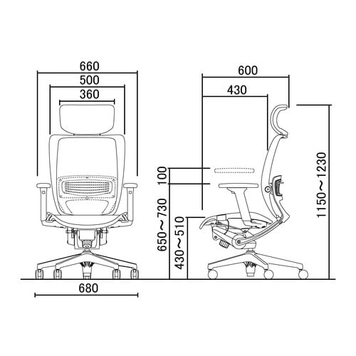 SFR−H78(ブラック) オフィスチェアー