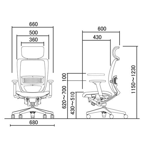 SFR−H68RB(グリーン) オフィスチェアー