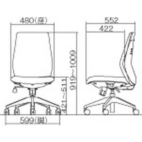 NC−R210(グレー) オフィスチェアー