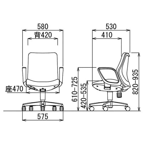 OA−3115FJ (ブラック)チェアー