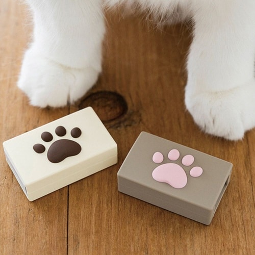 シリコンカバー針ケース ねこのあし ピンク×5