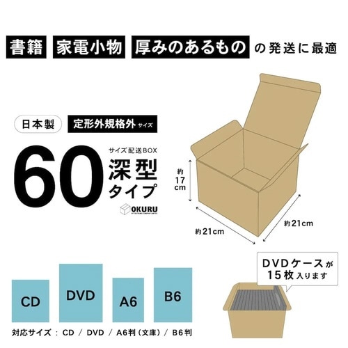 配送用ボックス 通販箱 60サイズ 深型×10