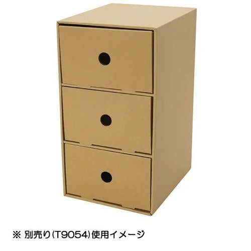 収納ミニカラーボックス卓上サイズ3段 クラフト×5